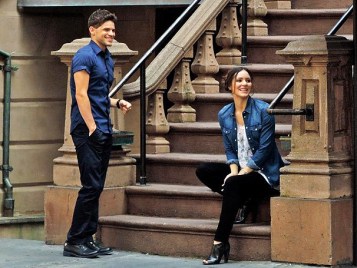 "Just so you know, I liked Brooklyn stoops before they were cool."Image source:http://www.broadway.com/buzz/163179/get-a-first-look-at-newsies-jeremy-jordan-and-katharine-mcphee-on-the-steamy-set-of-smash/